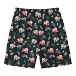 Christmas Sleeping Sloths Pattern Print Men's Swim Trunks