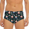 Christmas Sleeping Sloths Pattern Print Men's Triangle Swim Briefs