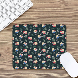 Christmas Sleeping Sloths Pattern Print Mouse Pad