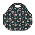 Christmas Sleeping Sloths Pattern Print Neoprene Lunch Bag