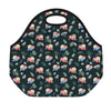 Christmas Sleeping Sloths Pattern Print Neoprene Lunch Bag