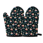 Christmas Sleeping Sloths Pattern Print Oven Mitts