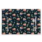 Christmas Sleeping Sloths Pattern Print Placemat
