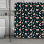 Christmas Sleeping Sloths Pattern Print Polyester Shower Curtain