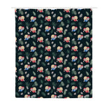 Christmas Sleeping Sloths Pattern Print Polyester Shower Curtain