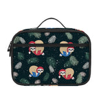 Christmas Sleeping Sloths Pattern Print Portable Lunch Bag