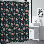 Christmas Sleeping Sloths Pattern Print Premium Shower Curtain