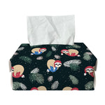 Christmas Sleeping Sloths Pattern Print Rectangle Tissue Box Cover