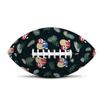 Christmas Sleeping Sloths Pattern Print Rugby Ball