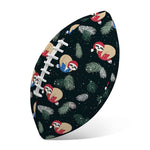 Christmas Sleeping Sloths Pattern Print Rugby Ball