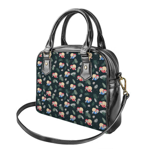 Christmas Sleeping Sloths Pattern Print Shoulder Handbag