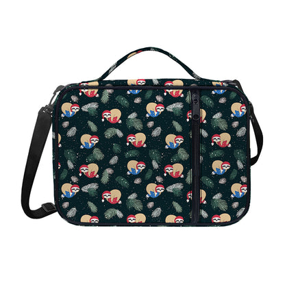 Christmas Sleeping Sloths Pattern Print Shoulder Strap Bible Bag