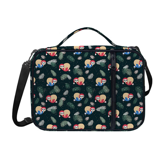 Christmas Sleeping Sloths Pattern Print Shoulder Strap Bible Bag