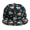 Christmas Sleeping Sloths Pattern Print Snapback Cap