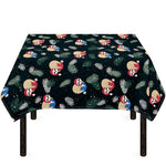 Christmas Sleeping Sloths Pattern Print Tablecloth