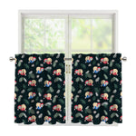 Christmas Sleeping Sloths Pattern Print Tier Curtains