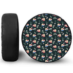 Christmas Sleeping Sloths Pattern Print Tire Cover