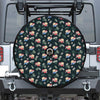 Christmas Sleeping Sloths Pattern Print Tire Cover With Camera Hole