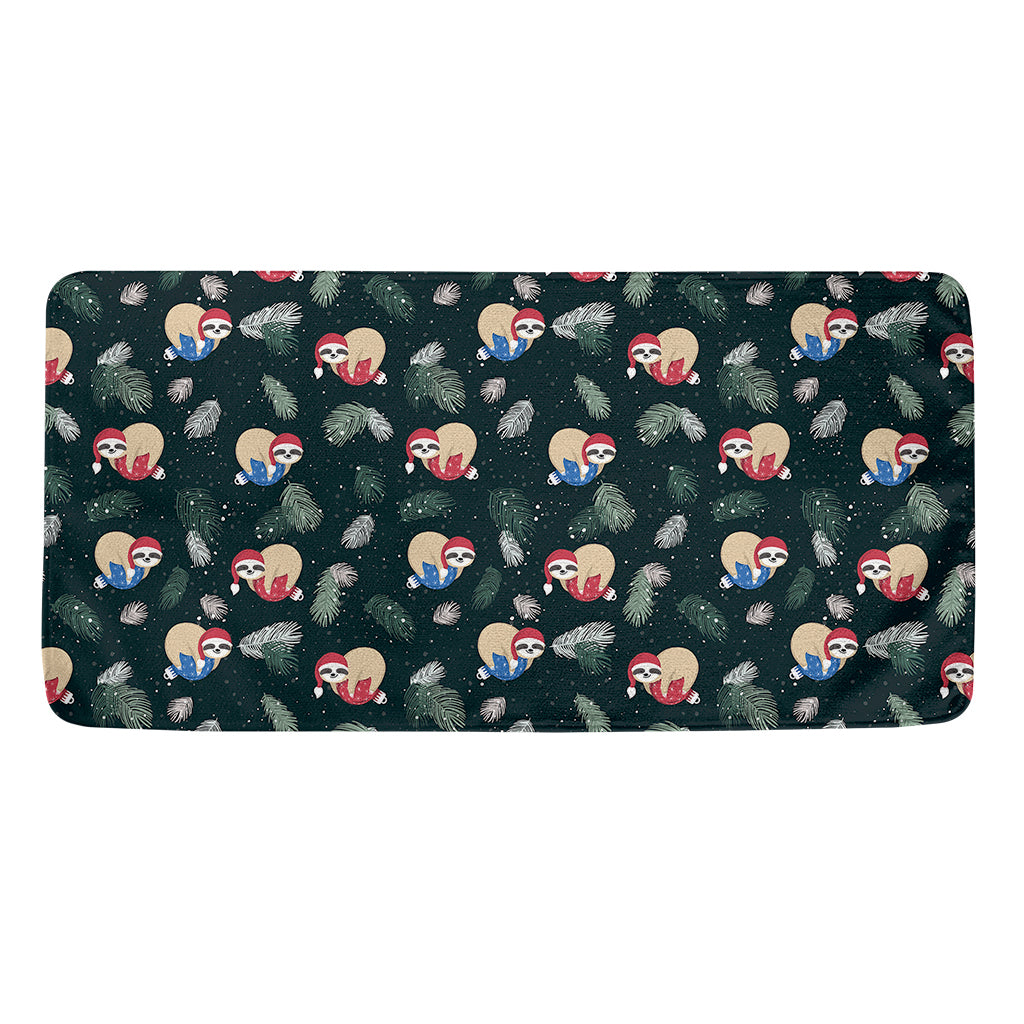 Christmas Sleeping Sloths Pattern Print Towel