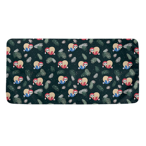 Christmas Sleeping Sloths Pattern Print Towel