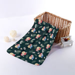 Christmas Sleeping Sloths Pattern Print Towel