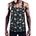 Christmas Sleeping Sloths Pattern Print Men's Workout Tank Top