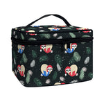 Christmas Sleeping Sloths Pattern Print Travel Makeup Bag