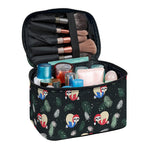 Christmas Sleeping Sloths Pattern Print Travel Makeup Bag