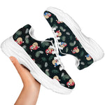 Christmas Sleeping Sloths Pattern Print White Chunky Shoes