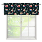 Christmas Sleeping Sloths Pattern Print Window Valance