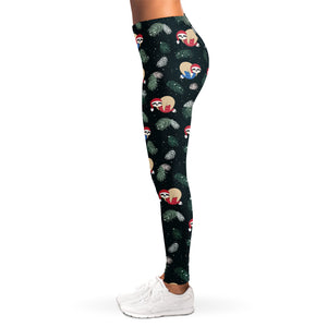 Christmas Sleeping Sloths Pattern Print Women's Leggings