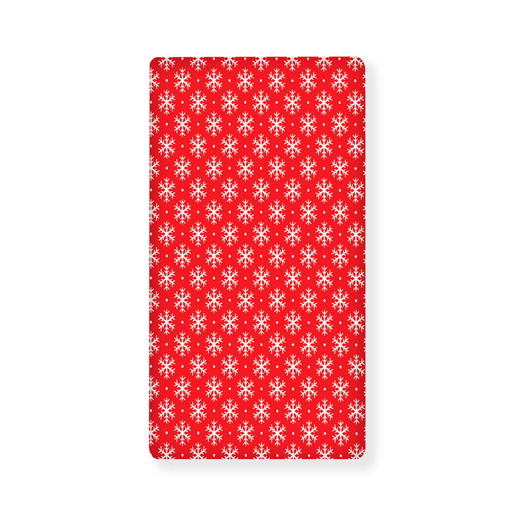 Christmas Snowflake Pattern Print Baby Crib Sheet