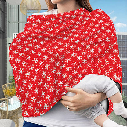 Christmas Snowflake Pattern Print Baby Seat Cover