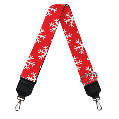Christmas Snowflake Pattern Print Bag Strap