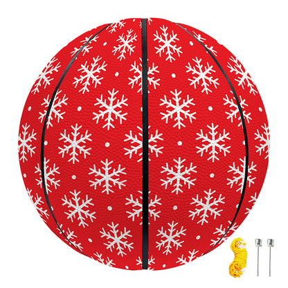 Christmas Snowflake Pattern Print Basketball