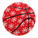 Christmas Snowflake Pattern Print Basketball