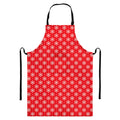 Christmas Snowflake Pattern Print Bib Apron With Pocket