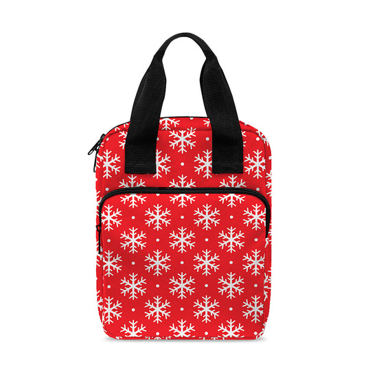 Christmas Snowflake Pattern Print Bible Tote Bag