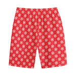 Christmas Snowflake Pattern Print Cotton Shorts