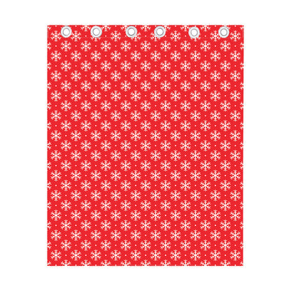 Christmas Snowflake Pattern Print Curtain