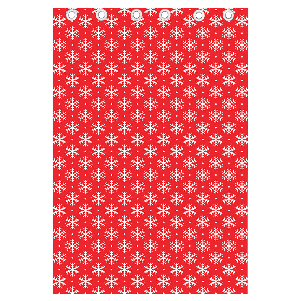 Christmas Snowflake Pattern Print Curtain