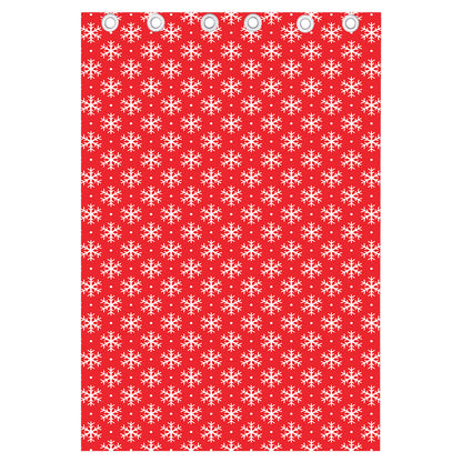 Christmas Snowflake Pattern Print Curtain