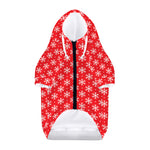 Christmas Snowflake Pattern Print Dog Zip Up Hoodie