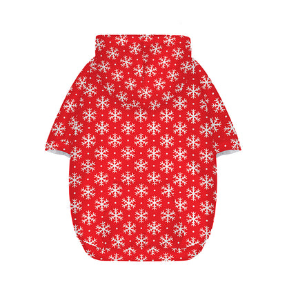 Christmas Snowflake Pattern Print Dog Zip Up Hoodie