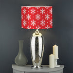 Christmas Snowflake Pattern Print Drum Lamp Shade