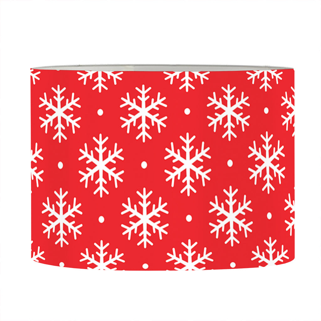 Christmas Snowflake Pattern Print Drum Lamp Shade