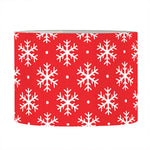 Christmas Snowflake Pattern Print Drum Lamp Shade