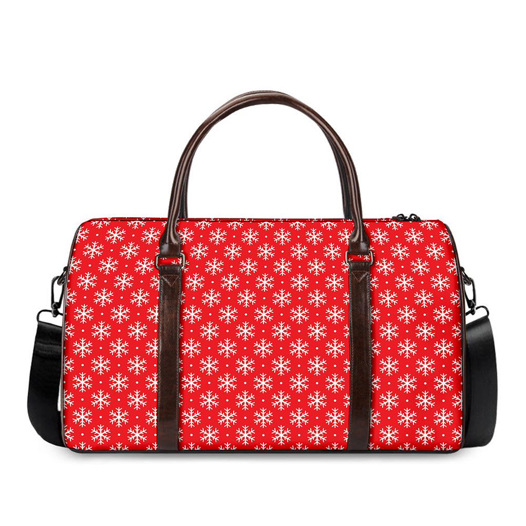 Christmas Snowflake Pattern Print Duffle Bag