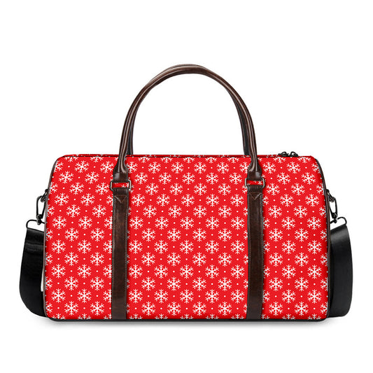 Christmas Snowflake Pattern Print Duffle Bag