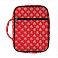 Christmas Snowflake Pattern Print Front Pocket Bible Bag